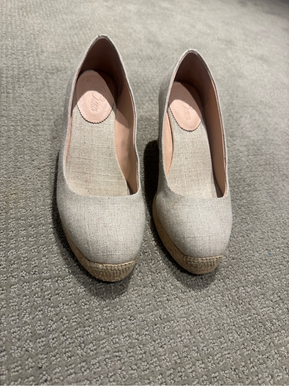 J. Crew Seville Gold Shimmer/Metallic Wedge Sz 9